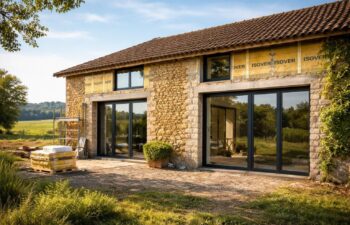 découvrez comment rénover votre gîte rural dans le gers avec l'isolation performante isover et les menuiseries de qualité kline pour un confort optimal et des économies d'énergie.